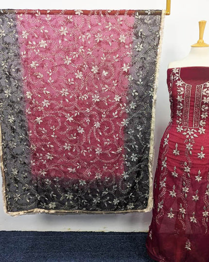 Handmade Organza Gotta Work With Tie & Dye Dupatta 2PC Unstitched