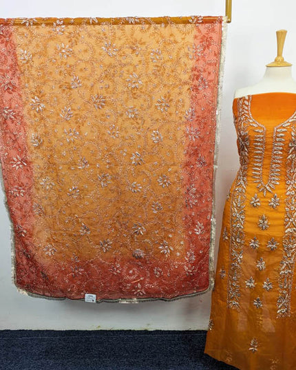 Handmade Organza Gotta Work With Tie & Dye Dupatta 2PC Unstitched
