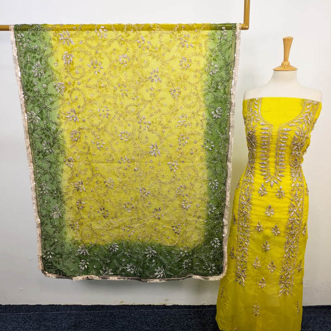 Handmade Organza Gotta Work With Tie & Dye Dupatta 2PC Unstitched