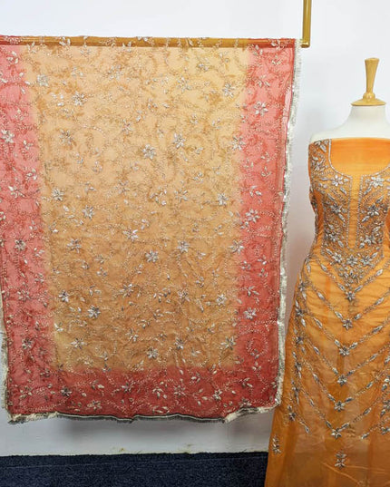 Handmade Organza Gotta Work With Tie & Dye Dupatta 2PC Unstitched