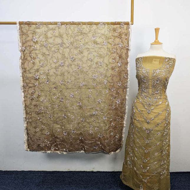 Handmade Organza Gotta Work With Tie & Dye Dupatta 2PC Unstitched