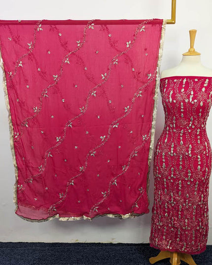 Handmade Full Jaal Gotta Work Chiffon 2PC Unstitched