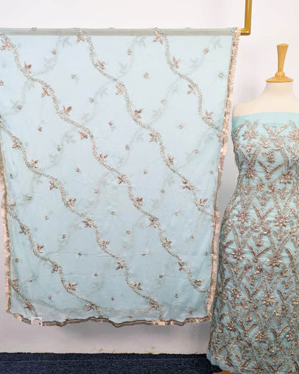 Handmade Full Jaal Gotta Work Chiffon 2PC Unstitched