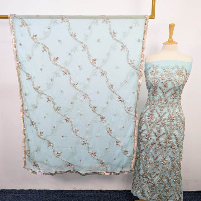 Handmade Full Jaal Gotta Work Chiffon 2PC Unstitched