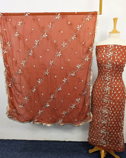 Handmade Full Jaal Gotta Work Chiffon 2PC Unstitched