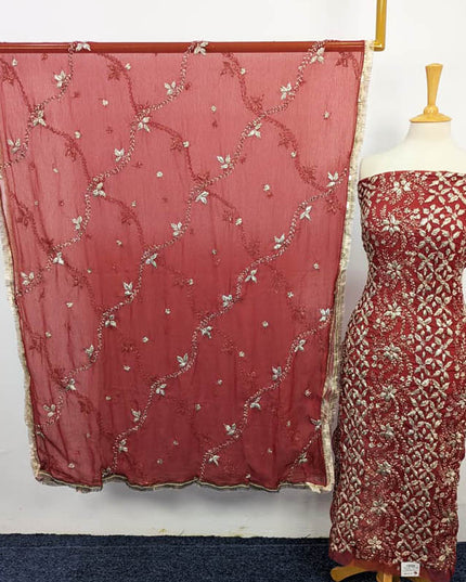 Handmade Full Jaal Gotta Work Chiffon 2PC Unstitched