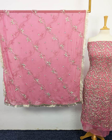 Handmade Full Jaal Gotta Work Chiffon 2PC Unstitched