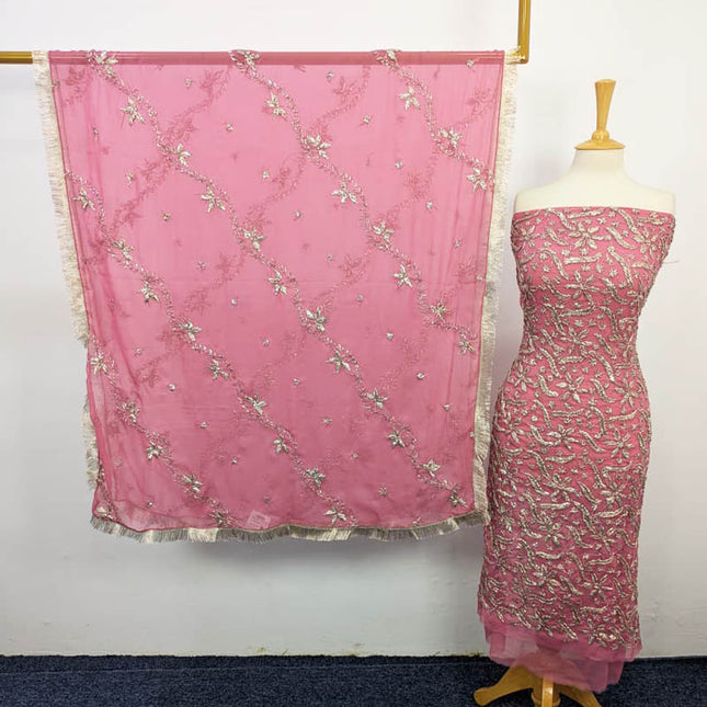 Handmade Full Jaal Gotta Work Chiffon 2PC Unstitched