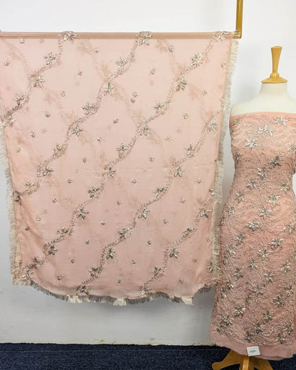 Handmade Full Jaal Gotta Work Chiffon 2PC Unstitched