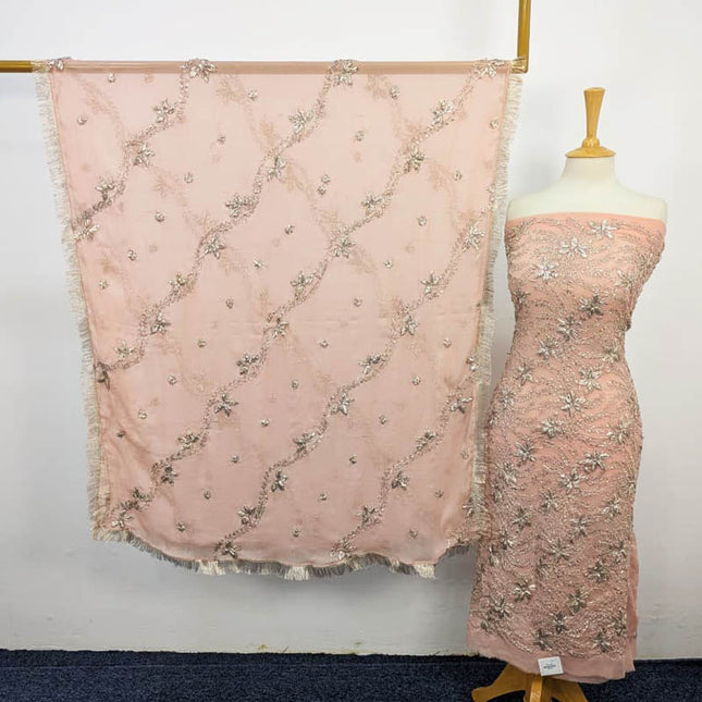 Handmade Full Jaal Gotta Work Chiffon 2PC Unstitched