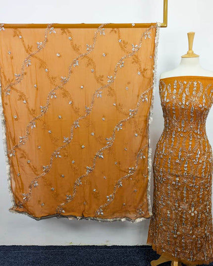 Handmade Full Jaal Gotta Work Chiffon 2PC Unstitched