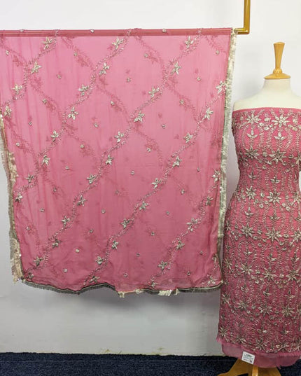 Handmade Full Jaal Gotta Work Chiffon 2PC Unstitched