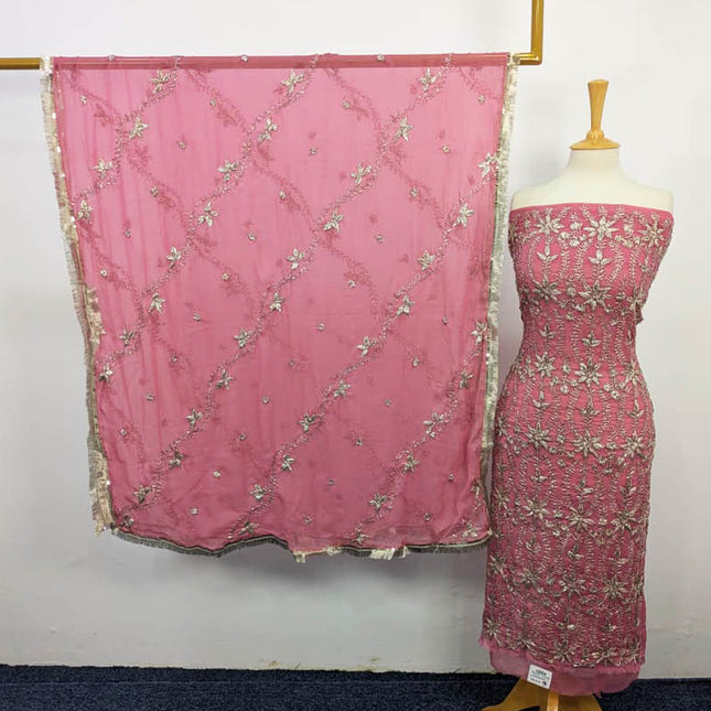 Handmade Full Jaal Gotta Work Chiffon 2PC Unstitched