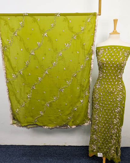 Handmade Full Jaal Gotta Work Chiffon 2PC Unstitched