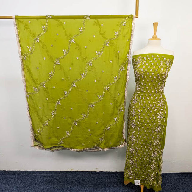 Handmade Full Jaal Gotta Work Chiffon 2PC Unstitched