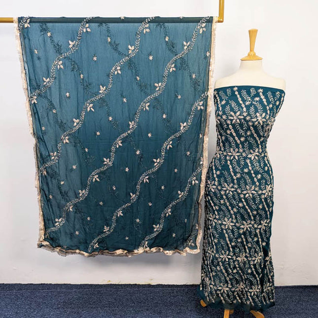 Handmade Full Jaal Gotta Work Chiffon 2PC Unstitched