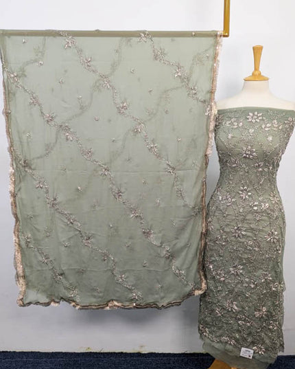 Handmade Full Jaal Gotta Work Chiffon 2PC Unstitched