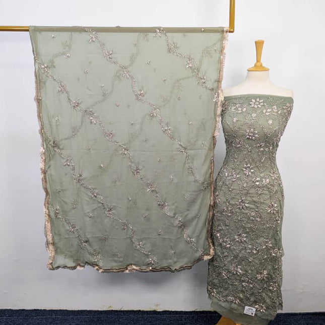 Handmade Full Jaal Gotta Work Chiffon 2PC Unstitched