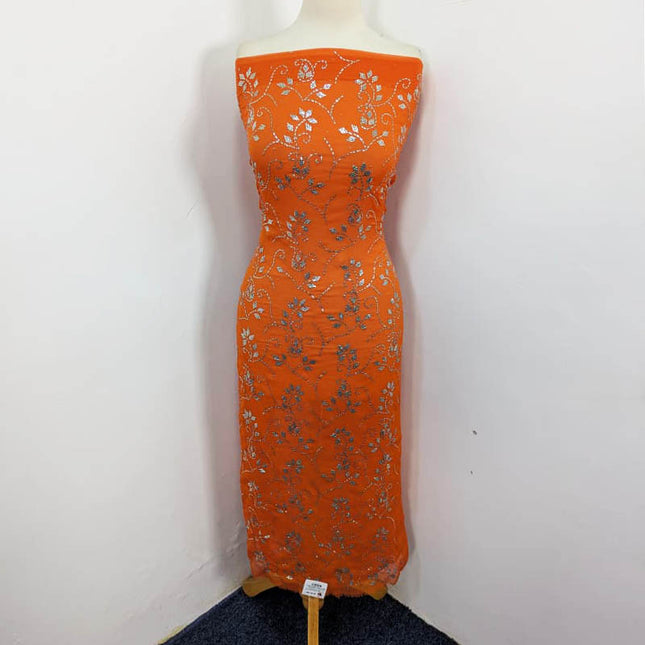 Handmade Full Jaal Mukesh Work Chiffon 2PC Unstitched