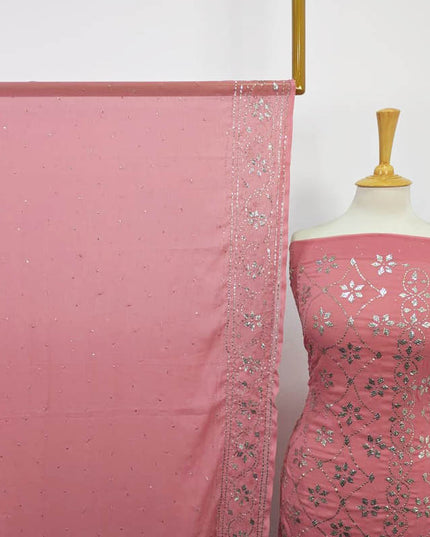 Fancy Chiffon with Full Jaal Mukesh Work 2PC Unstitched