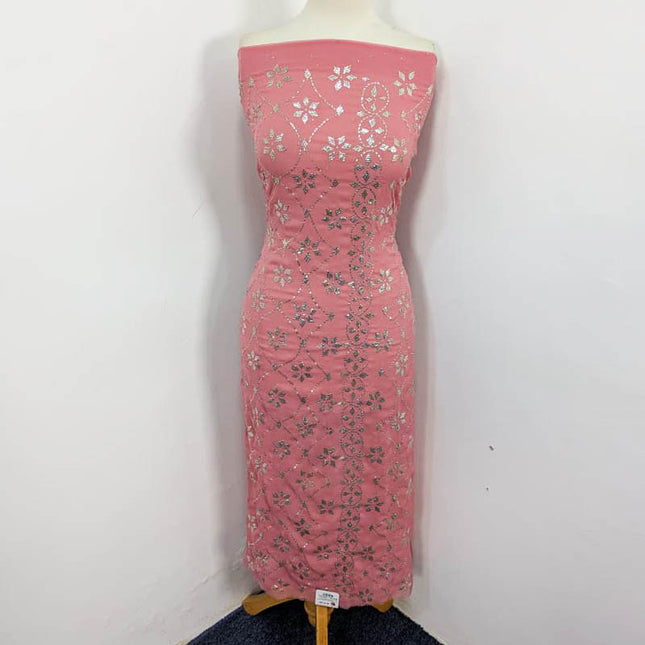 Fancy Chiffon with Full Jaal Mukesh Work 2PC Unstitched