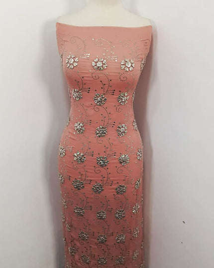 Handmade Gotta and Mukesh Work Chiffon 2PC Unstitched