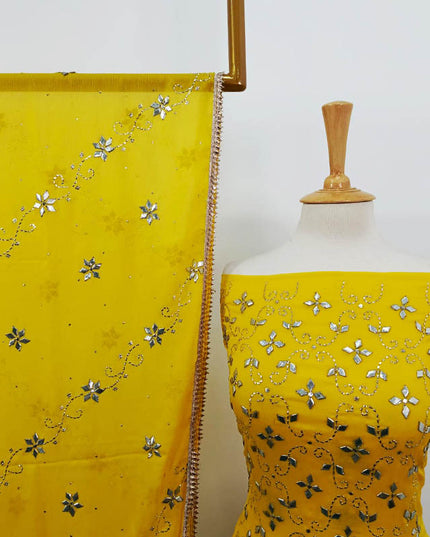 Handmade Gotta and Mukesh Work Chiffon 2PC Unstitched