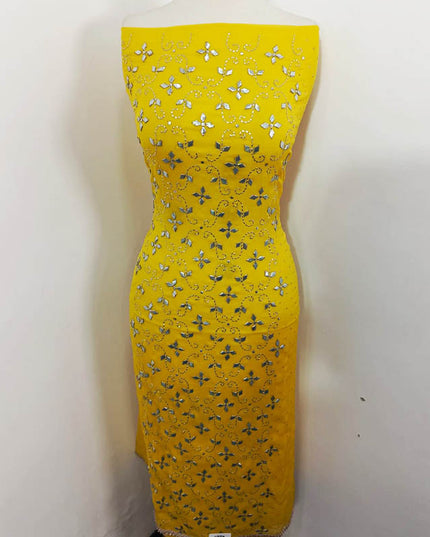 Handmade Gotta and Mukesh Work Chiffon 2PC Unstitched