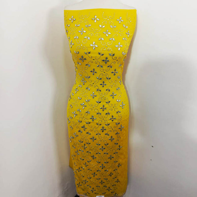 Handmade Gotta and Mukesh Work Chiffon 2PC Unstitched