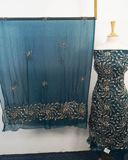 Handmade Full Jaal Gotta Work Chiffon 2PC Unstitched