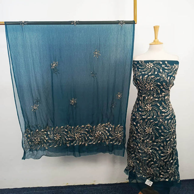 Handmade Full Jaal Gotta Work Chiffon 2PC Unstitched