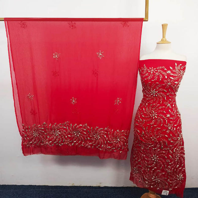 Handmade Full Jaal Gotta Work Chiffon 2PC Unstitched