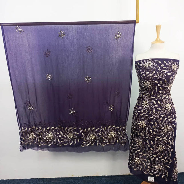 Handmade Full Jaal Gotta Work Chiffon 2PC Unstitched