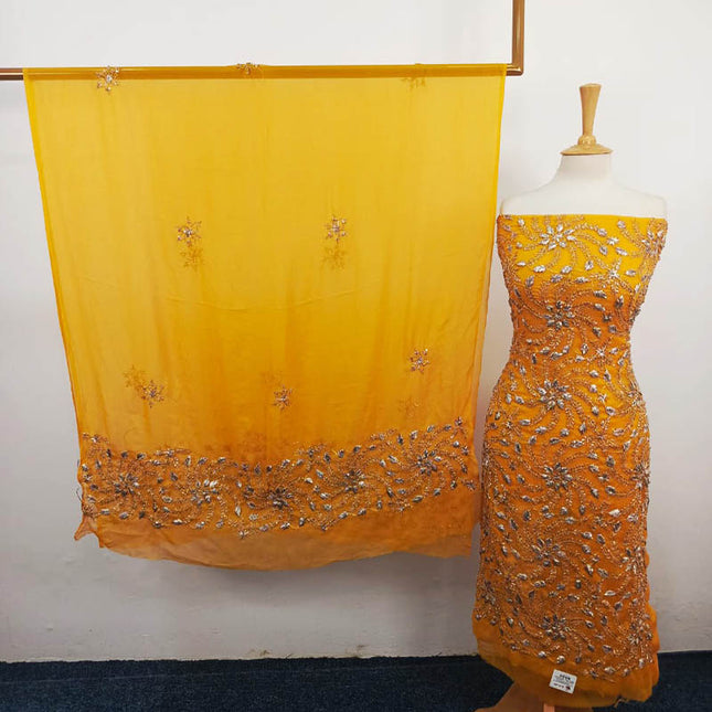 Handmade Full Jaal Gotta Work Chiffon 2PC Unstitched