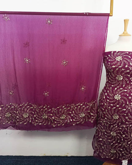 Handmade Full Jaal Gotta Work Chiffon 2PC Unstitched