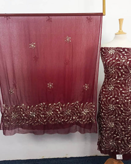 Handmade Full Jaal Gotta Work Chiffon 2PC Unstitched