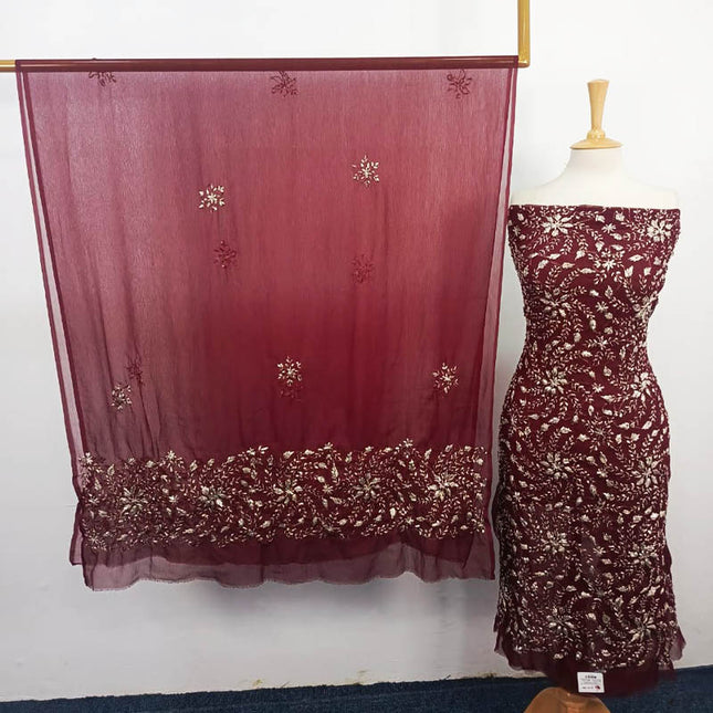 Handmade Full Jaal Gotta Work Chiffon 2PC Unstitched