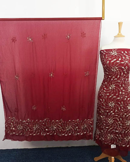 Handmade Full Jaal Gotta Work Chiffon 2PC Unstitched