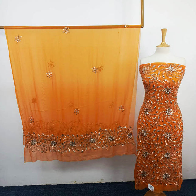 Handmade Full Jaal Gotta Work Chiffon 2PC Unstitched