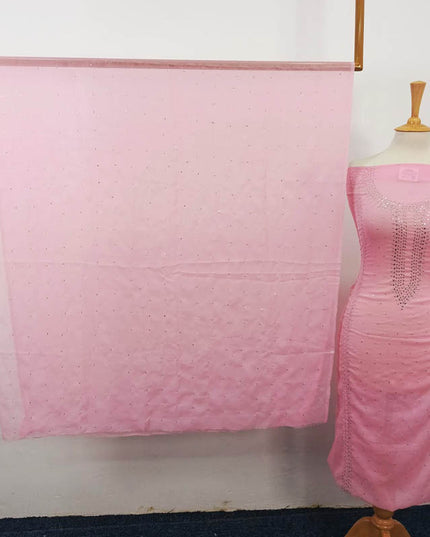 Handmade Mukesh Work Chiffon 2PC Unstitched