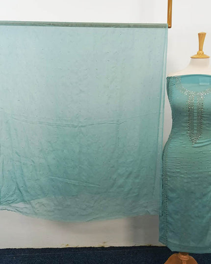 Handmade Mukesh Work Chiffon 2PC Unstitched