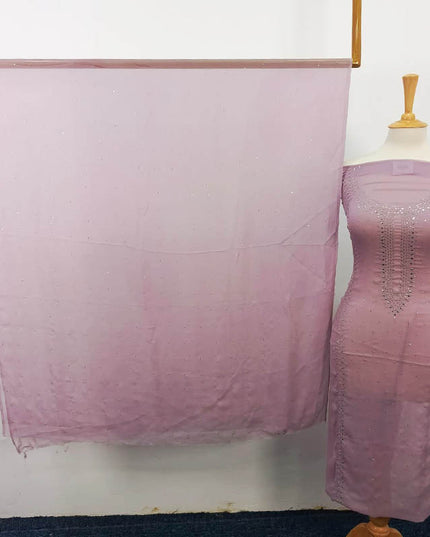 Handmade Mukesh Work Chiffon 2PC Unstitched