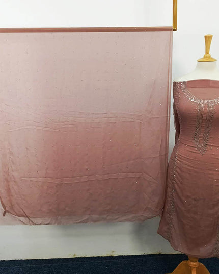 Handmade Mukesh Work Chiffon 2PC Unstitched