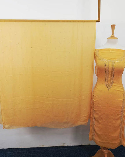 Handmade Mukesh Work Chiffon 2PC Unstitched