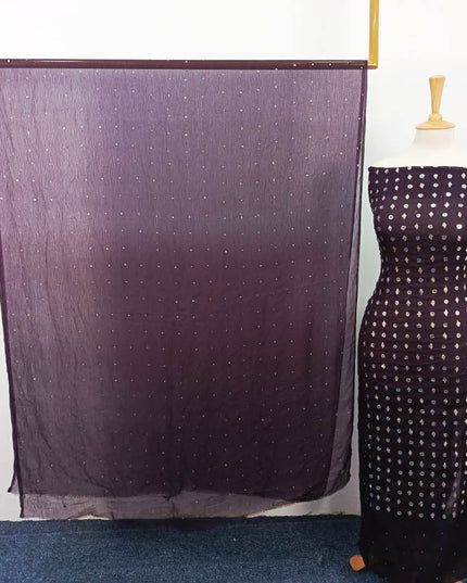 Handmade Mukesh Work Chiffon 2PC Unstitched