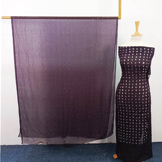 Handmade Mukesh Work Chiffon 2PC Unstitched