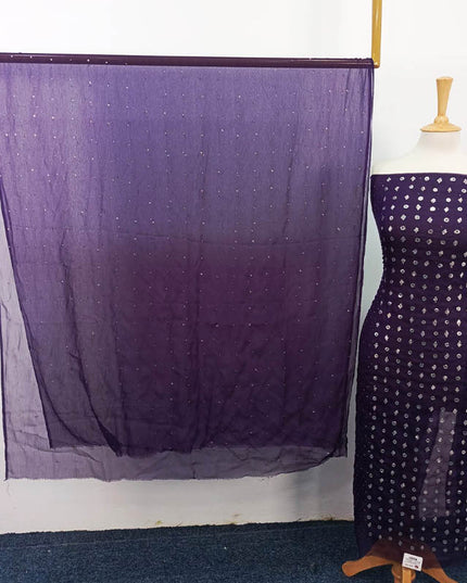 Handmade Mukesh Work Chiffon 2PC Unstitched