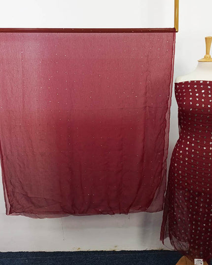 Handmade Mukesh Work Chiffon 2PC Unstitched