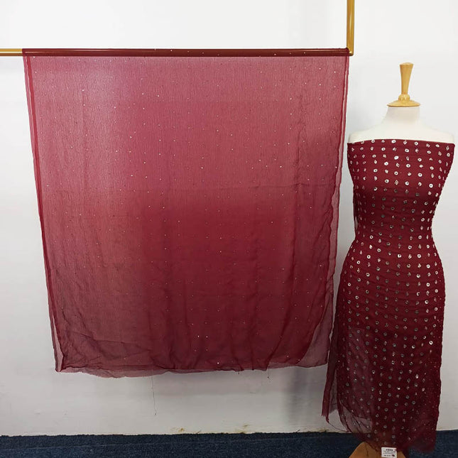 Handmade Mukesh Work Chiffon 2PC Unstitched