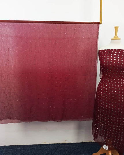 Handmade Mukesh Work Chiffon 2PC Unstitched